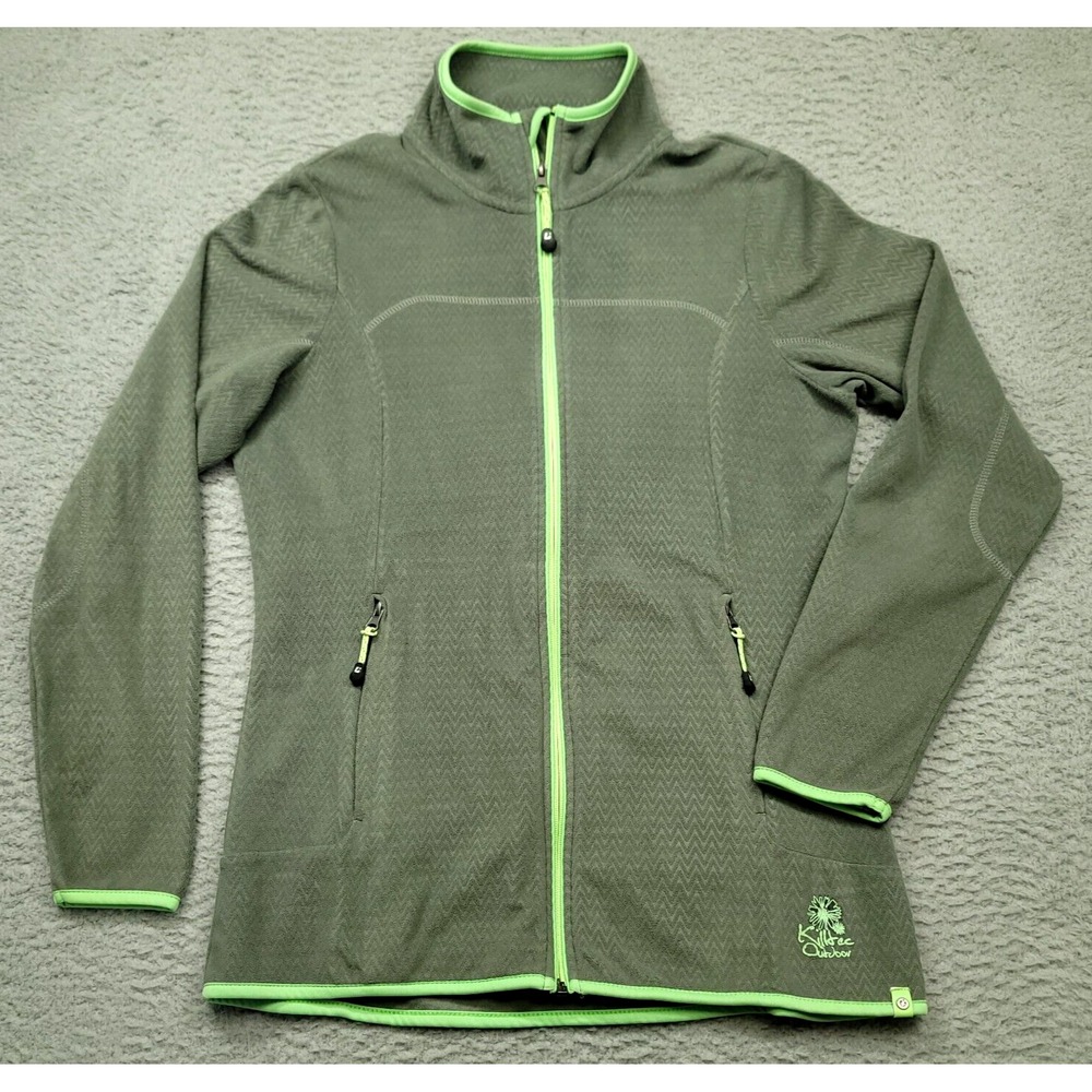 Killtec Women's 10 Jacket Textured Knit Gray Polyester 929 439 Full Zip